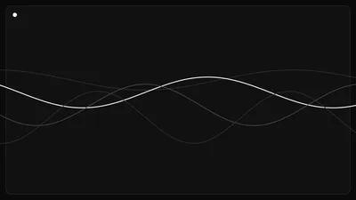 Layered teal and amber wave forms suggesting battery discharge curves across a grid
